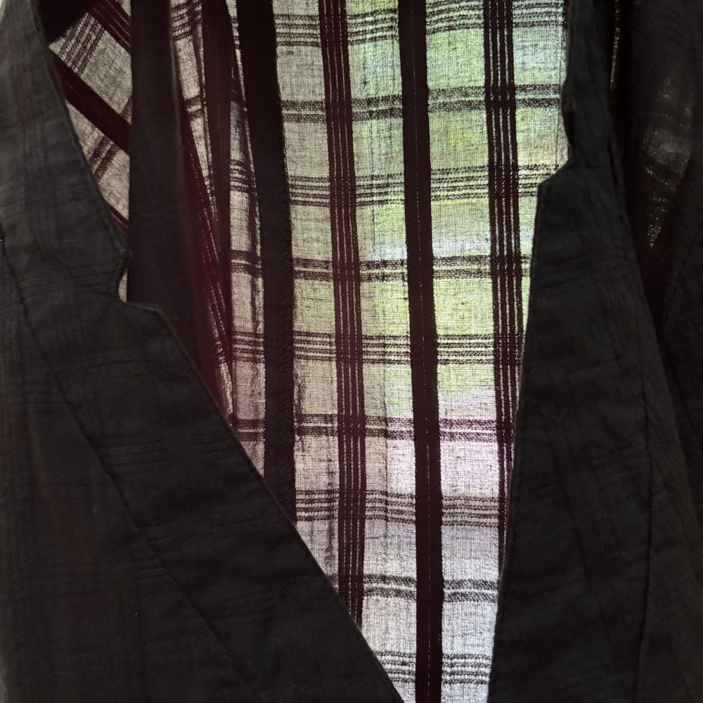 Pomander Place Tuckernuck Black Carolina Caftan Dress Maxi L Chic Minimal Resort - Picture 11 of 11